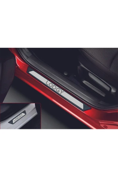 DACİA LODGY TÜM MODELLER UYUMLU STYLE KROM KAPI EŞİĞİ 4 PARÇA ABS - 1