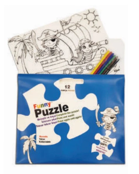 Funny Mat Puzzle - Korsan Adası 30x40cm ürün görseli