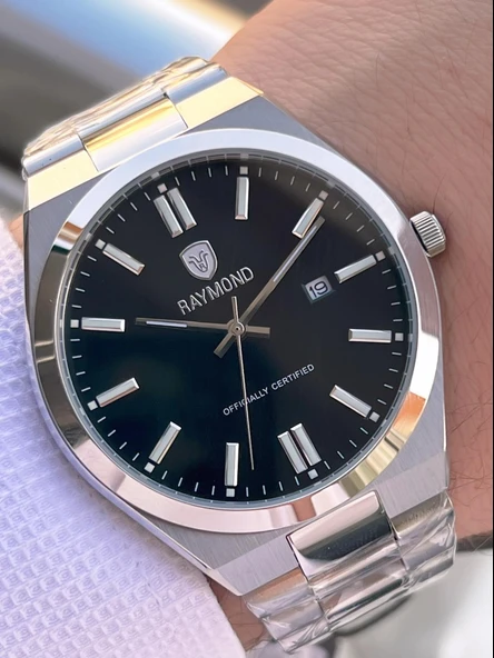 Raymond Nişan Ve Damatlara Özel Çelik Kordon 2 Yıl Garantili 5 Atm Erkek Kol Saati+Bileklik RMD.24 - Resim 3