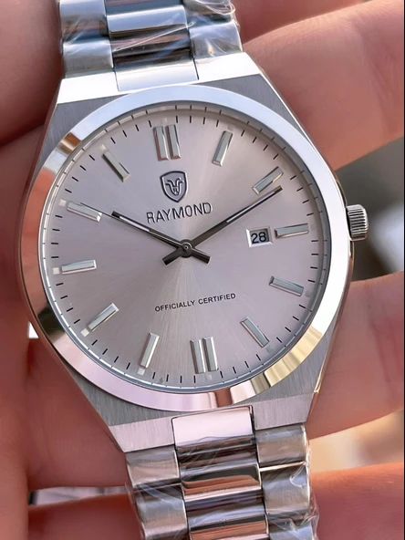 Raymond Nişan Ve Damatlara Özel Çelik Kordon 2 Yıl Garantili 5 Atm Erkek Kol Saati+Bileklik RMD.25 - Resim 4