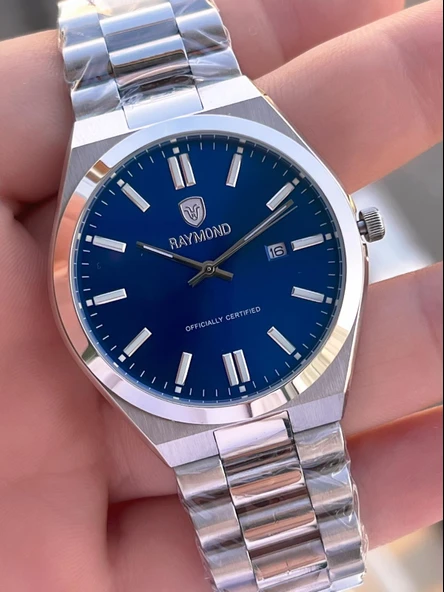 Raymond Nişan Ve Damatlara Özel Çelik Kordon 2 Yıl Garantili 5 Atm Erkek Kol Saati+Bileklik RMD.23 - Resim 4