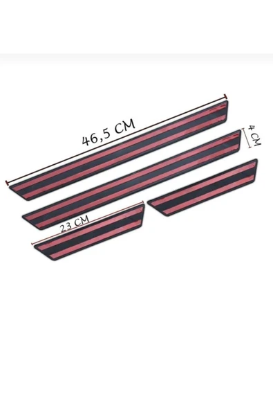 GEELY ECHO TÜM MODELLER UYUMLU STYLE KROM KAPI EŞİĞİ 4 PARÇA ABS - 3