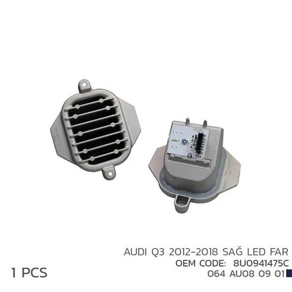 AUDI Q3 2012-2018 SAĞ LED FAR MODÜL 8U0941475C 8U0941475C ürün görseli