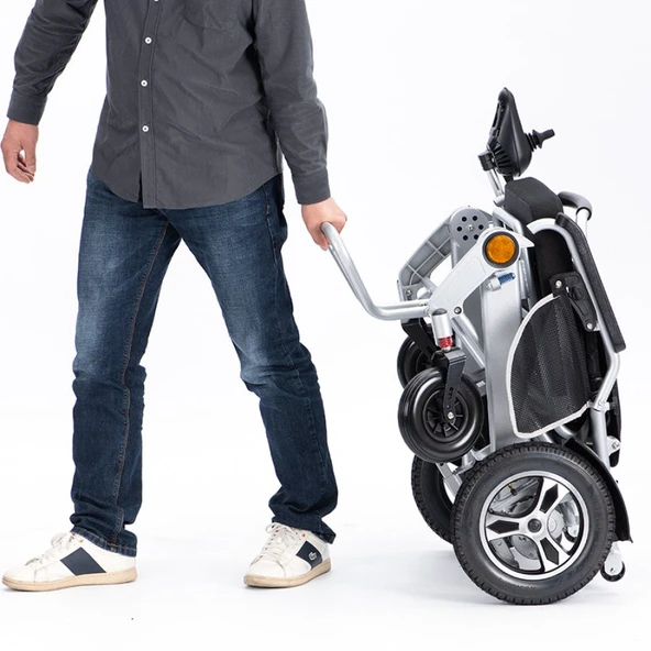 Jetty JT-309 Hafif Katlanabilir Akülü Tekerlekli Sandalye - Resim 7