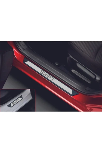 SUZUKİ SWİFT TÜM MODELLER UYUMLU STYLE KROM KAPI EŞİĞİ 4 PARÇA ABS - 1