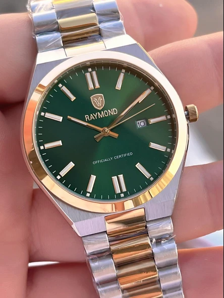 Raymond Nişan Ve Damatlara Özel Çelik Kordon 2 Yıl Garantili 5 Atm Erkek Kol Saati+Bileklik RMD.28 - Resim 4