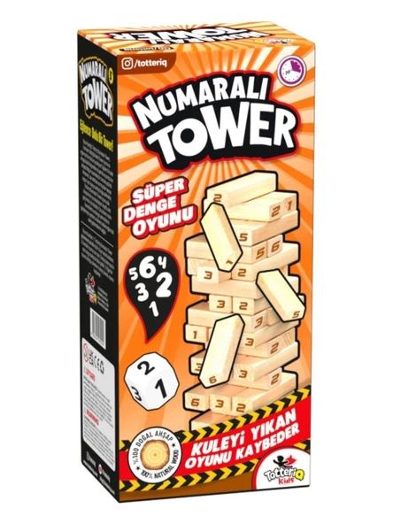 Numaralı Denge Oyunu Büyük Boy 54 Parça Jenga