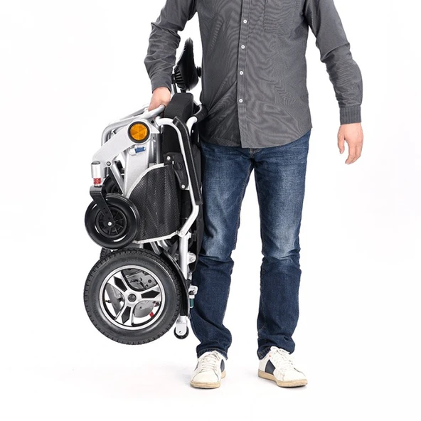 Jetty JT-309 Hafif Katlanabilir Akülü Tekerlekli Sandalye - Resim 6