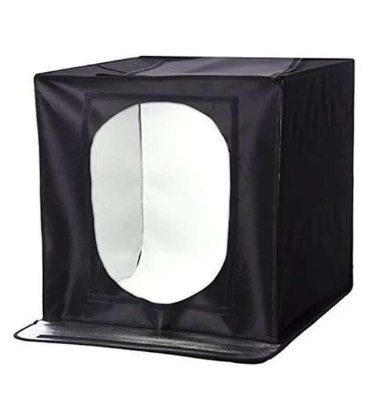 60x60cm Profesyonel Stüdyo Kumandalı LED Işıklı  Ürün Fotoğraf Çekim Çadırı