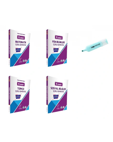 5.Sınıf Matematik Fen Bilimleri Türkçe Ve Sosyal Soru Bankası (Yeni Müfredat) ürün görseli 1