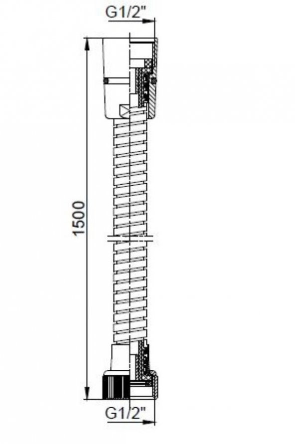 Ar Duş Hortumu Spirali (150 Cm Kenetli) 102141008-BM - 2