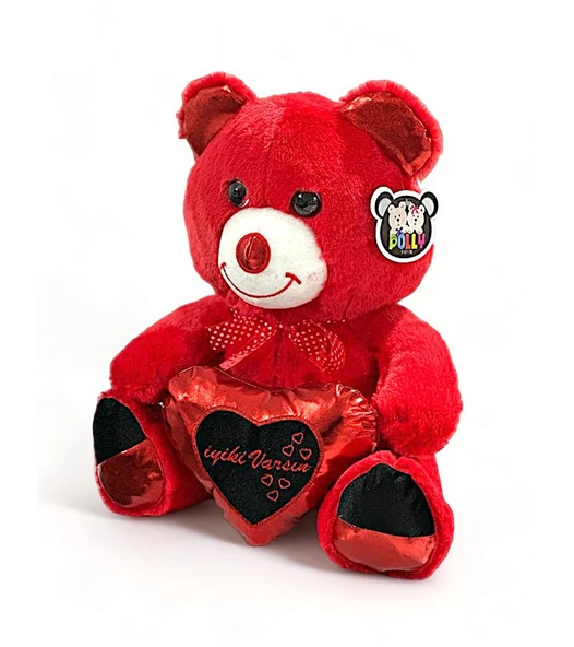 Peluş Ayı Kırmızı Renk 40 Cm ürün görseli