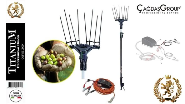 Titanium Olive Lion Plus Akülü Zeytin Hasat Makinesi Şarj Aleti Hediyeli - Resim 6