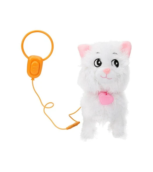 Peluş Sevimli Kedi Sushi Hareketli Sesli Beyaz Renk - Resim 3