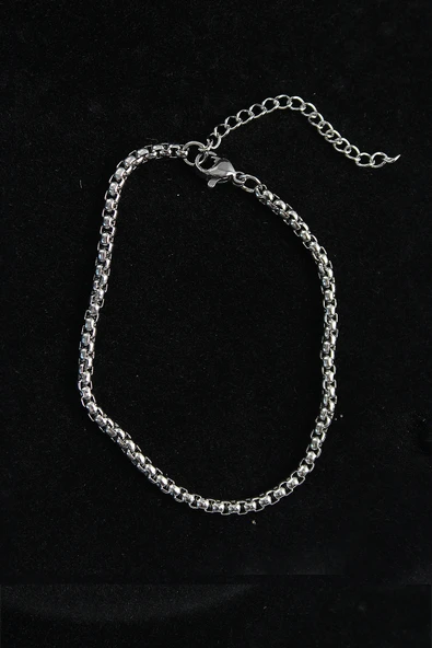 316L Çelik Örgü Model Gümüş Renk Erkek Bileklik - TJ-EB3744 ürün görseli