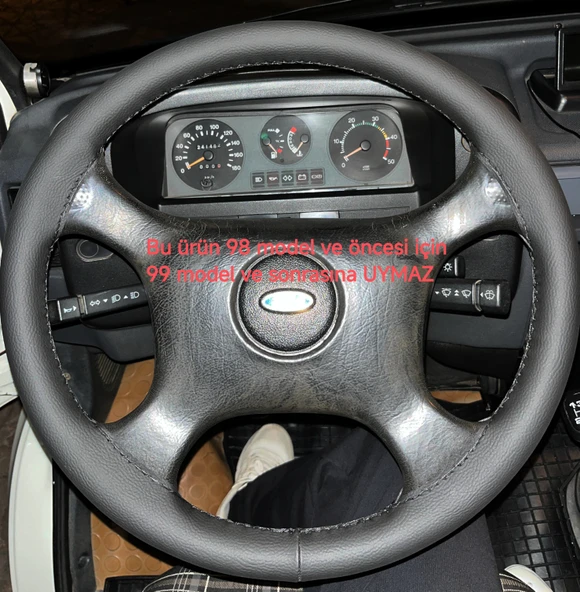 DİKİŞLİ DİREKSİYON KILIFI SİYAH DERİ SİYAH DİKİŞLİ F.ORT TRANSİT 98 ÖNCESİ İCİN ürün görseli