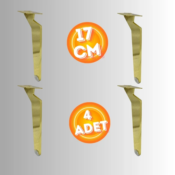 17 CM METAL TABANCA AYAK KOLTUK AYAĞI MOBİLYA AYAĞI ÜNİTE AYAĞI KONSOL AYAĞI PUF BERJER AYAĞI ( 4 ADET ) - Resim 3