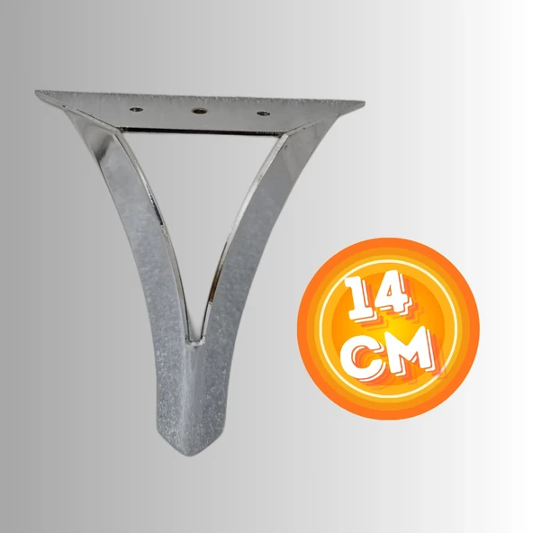 14 CM METAL DAMLA KOLTUK AYAĞI MOBİLYA AYAĞI ÜNİTE AYAĞI KONSOL AYAĞI PUF BERJER AYAĞI - Resim 2
