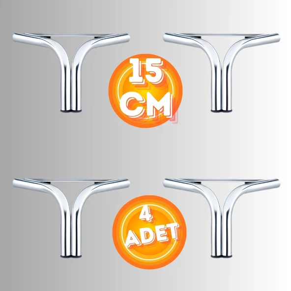 15 CM METAL MAGNOLİA KOLTUK AYAĞI MOBİLYA AYAĞI ÜNİTE AYAĞI KONSOL AYAĞI PUF BERJER AYAĞI (4 ADET) ürün görseli