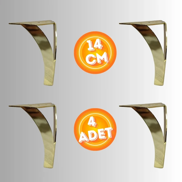 14 CM METAL DAMLA KOLTUK AYAĞI MOBİLYA AYAĞI ÜNİTE AYAĞI KONSOL AYAĞI PUF BERJER AYAĞI ( 4 ADET ) ürün görseli