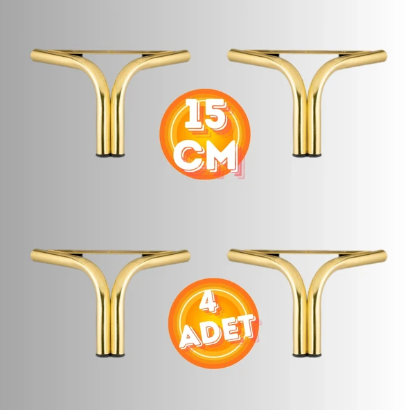 15 CM METAL MAGNOLİA KOLTUK AYAĞI MOBİLYA AYAĞI ÜNİTE AYAĞI KONSOL AYAĞI PUF BERJER AYAĞI (4 ADET) - Resim 2