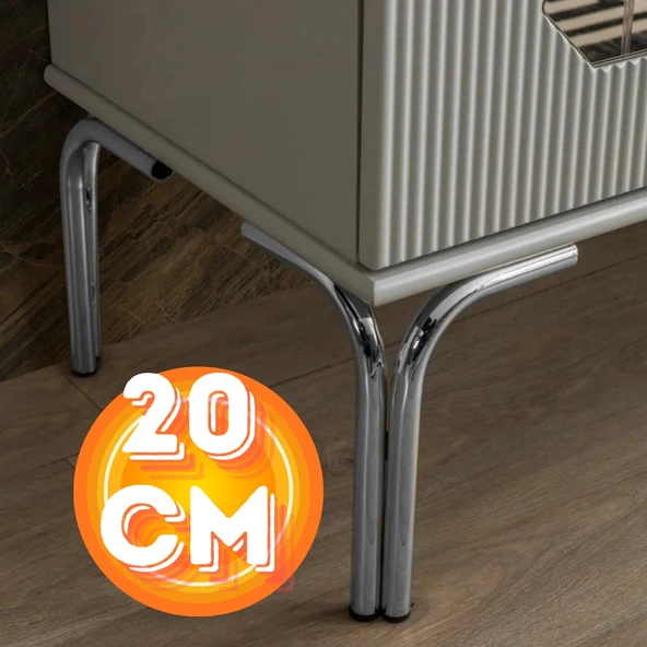 20 CM METAL MAGNOLİA KOLTUK AYAĞI MOBİLYA AYAĞI ÜNİTE AYAĞI KONSOL AYAĞI PUF BERJER AYAĞI - Resim 2
