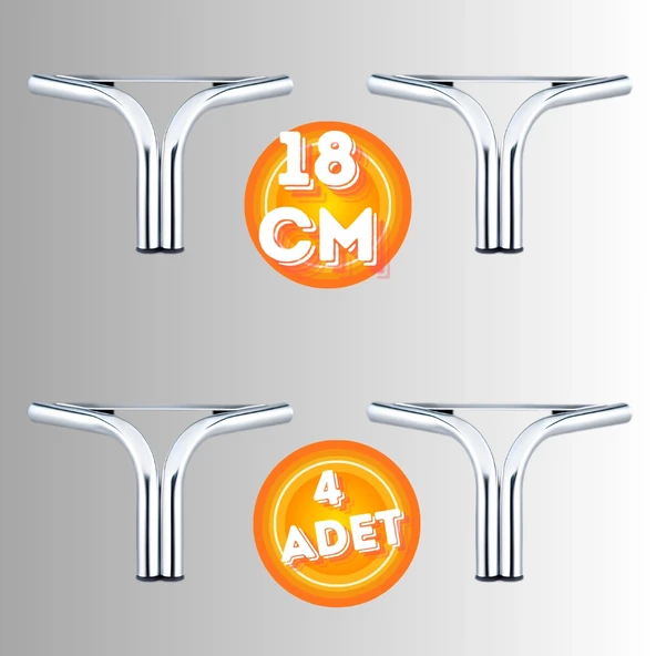 18 CM METAL MAGNOLİA KOLTUK AYAĞI MOBİLYA AYAĞI ÜNİTE AYAĞI KONSOL AYAĞI PUF BERJER AYAĞI (4 ADET) - Resim 2
