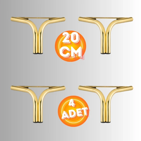 20 CM METAL MAGNOLİA KOLTUK AYAĞI MOBİLYA AYAĞI ÜNİTE AYAĞI KONSOL AYAĞI PUF BERJER AYAĞI (4 ADET) - Resim 2