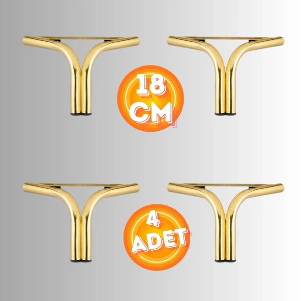 18 CM METAL MAGNOLİA KOLTUK AYAĞI MOBİLYA AYAĞI ÜNİTE AYAĞI KONSOL AYAĞI PUF BERJER AYAĞI (4 ADET) ürün görseli