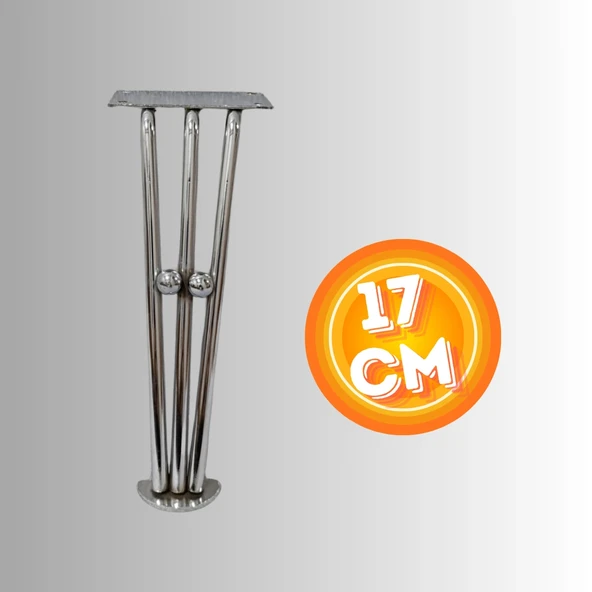 17 CM METAL BONCUKLU KOLTUK AYAĞI MOBİLYA AYAĞI ÜNİTE AYAĞI KONSOL AYAĞI PUF BERJER AYAĞI ürün görseli