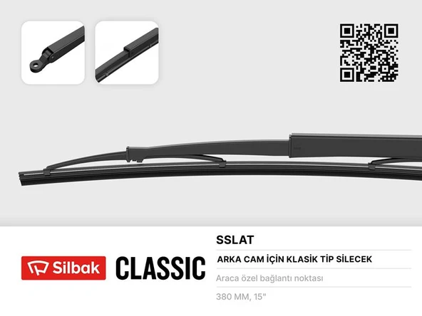 SİLECEK SÜPÜRGESİ 385MM ARKA CAM SİLME SİSTEMİ KARTAL SLX ürün görseli