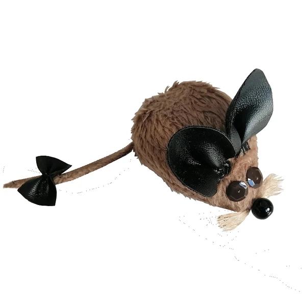 Markapet Kedi Oyuncağı Bıyıklı Peluş Fare 4,5 x 6-15 cm Taba ürün görseli 1