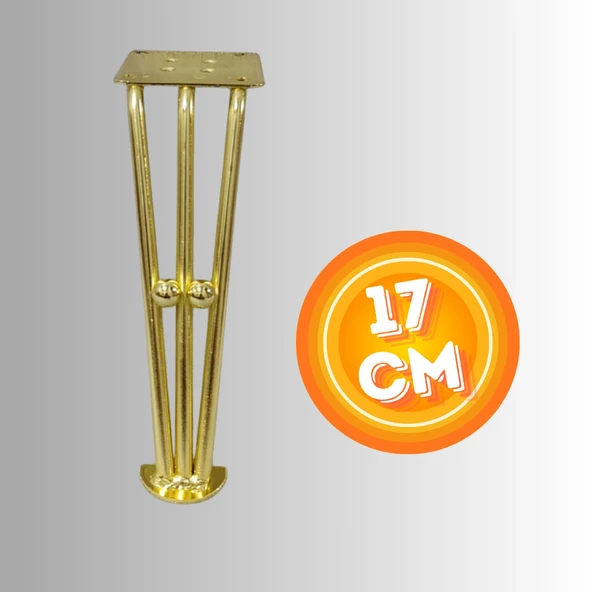 17 CM METAL BONCUKLU KOLTUK AYAĞI MOBİLYA AYAĞI ÜNİTE AYAĞI KONSOL AYAĞI PUF BERJER AYAĞI - Resim 2