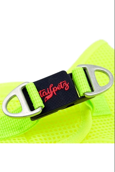 Tailpetz Air Mesh Köpek Göğüs Tasması XSmall 32x36 cm Neon Lime - Resim 3