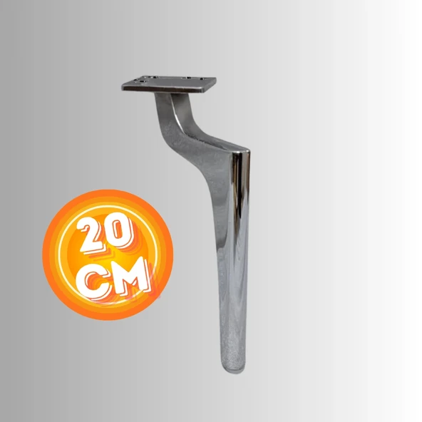 20 CM METAL ZİRVE AYAK KOLTUK AYAĞI MOBİLYA AYAĞI ÜNİTE AYAĞI KONSOL AYAĞI PUF BERJER AYAĞI - Resim 2