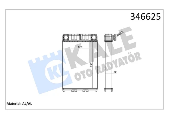 KALORIFER RADYATORU MERCEDES W203 CL203 S203 C209 A209 R230 A2038300161 ürün görseli