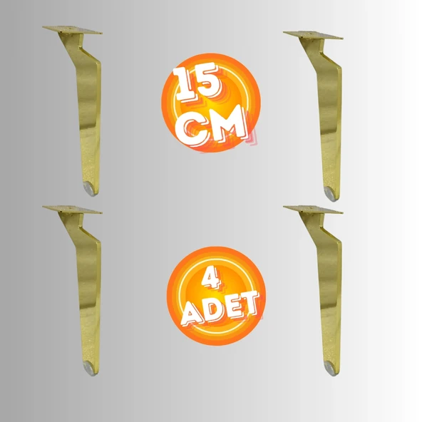 15 CM METAL TABANCA AYAK KOLTUK AYAĞI MOBİLYA AYAĞI ÜNİTE AYAĞI KONSOL AYAĞI PUF BERJER AYAĞI ( 4 ADET ) - Resim 3