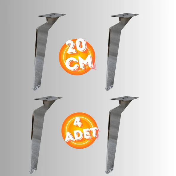 20 CM METAL TABANCA AYAK KOLTUK AYAĞI MOBİLYA AYAĞI ÜNİTE AYAĞI KONSOL AYAĞI PUF BERJER AYAĞI ( 4 ADET ) - Resim 3