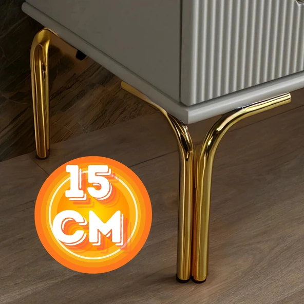 15 CM METAL MAGNOLİA KOLTUK AYAĞI MOBİLYA AYAĞI ÜNİTE AYAĞI KONSOL AYAĞI PUF BERJER AYAĞI - Resim 2