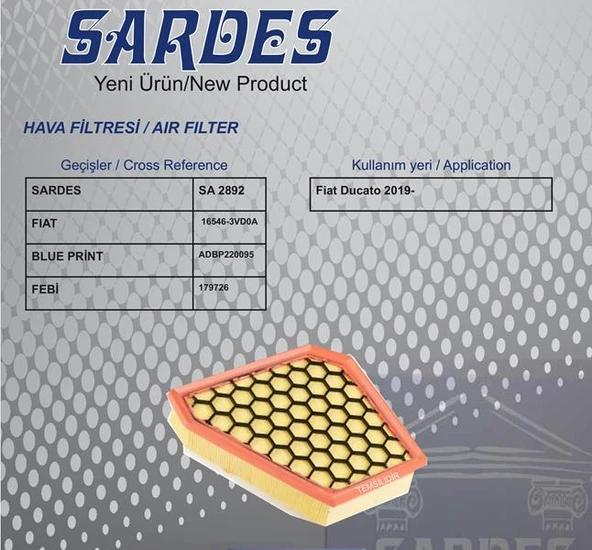 HAVA FİLTRESİ FIAT DUCATO III 19 2.3d MTJ 1395975080 ürün görseli