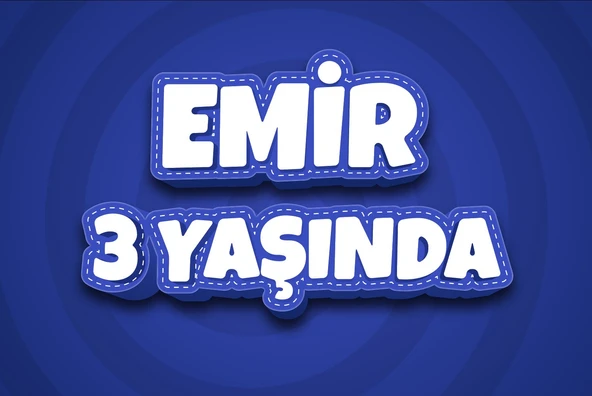 Mavi Doğum Günü Afişi - 35x50 Cm ürün görseli