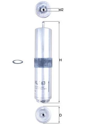 YAKIT FILTRESI BMW M47 M57N N47 N57 E87 E90 E92 E93 E84 F25 F26 13327823413 ürün görseli