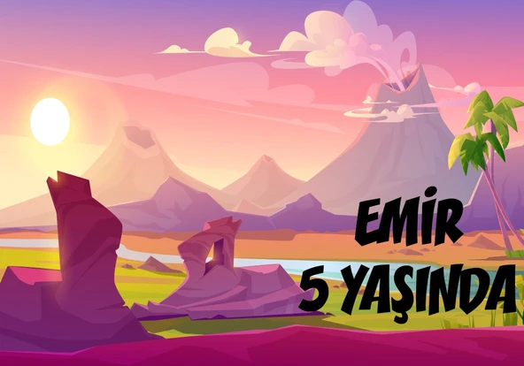 Yanardağ Temalı Doğum Günü Afişi - 35x50 Cm ürün görseli