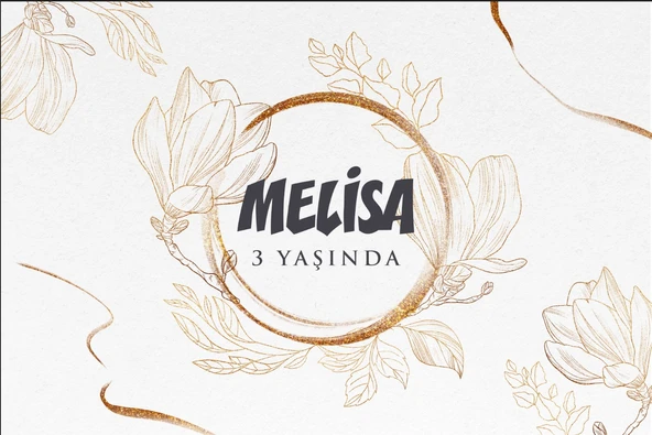 Çiçekler Temalı Doğum Günü Afişli - 50x70 Cm ürün görseli