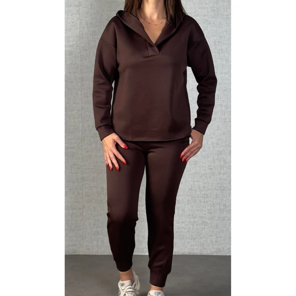 Lucky Life Kadın Uzun Kollu Kapüşonlu Ikili Takım