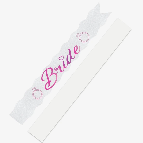 Bride Baskılı Varaklı Lüks Kuşak -Fuşya- - 3