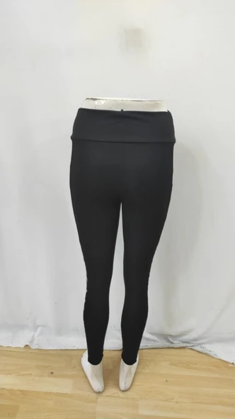 Lucky Life Kadın Yüksek Bel Leopar Desen Ve Cep Detaylı Dalgıç Tayt - Resim 9