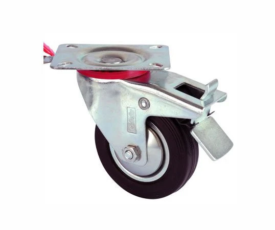 Servis Tekeri - Frenli Tablalı Siyah Döner - Çap 80 mm ürün görseli