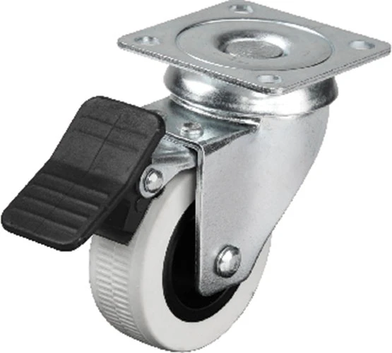 Hts 334 - 50x20 mm Çift Bilyalı Tablalı Frenli Teker 4 Adet ürün görseli