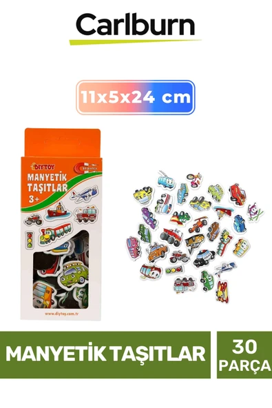 Özel Üretim Eğitici Zeka Geliştirici Öğretici El Göz Koordinasyonu Manyetik Taşıtlar- 30 Parça ürün görseli 1